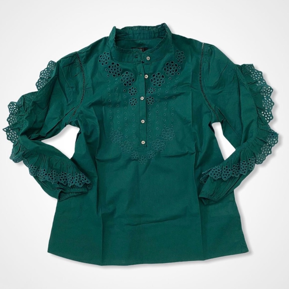 J. Crew, Ruffle 3/4 Length Sleeve, Blouse
Size S
Excellent Condition
